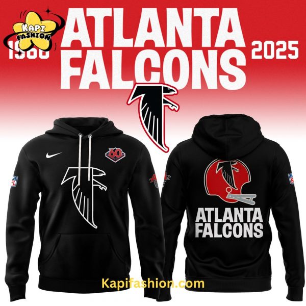 Atlanta Falcons Throwback Hoodie 2025 Black Edition