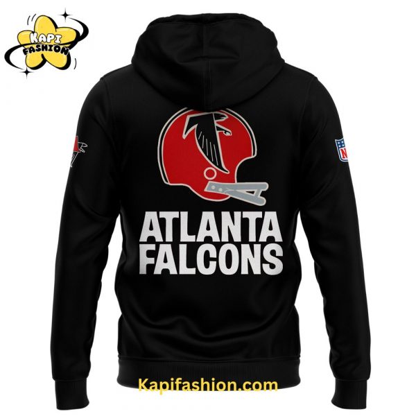 Atlanta Falcons Throwback Hoodie 2025 Black Edition 3