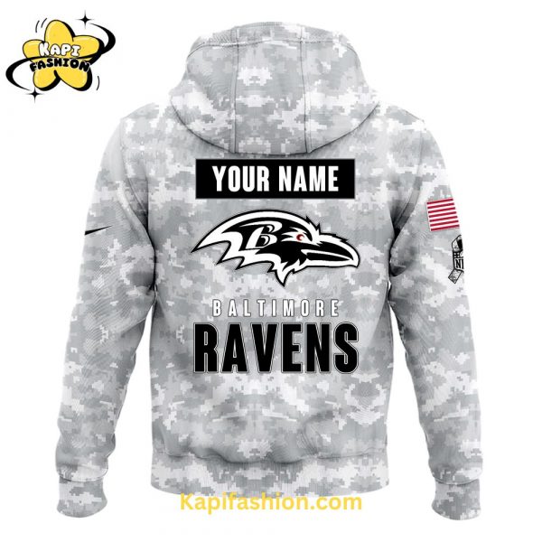 Baltimore Ravens Hoodie Camo Salute to Service Club Limited Edition 3