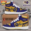 Baltimore Ravens NFL Personalized Air Jordan 1 Gold Edition V2