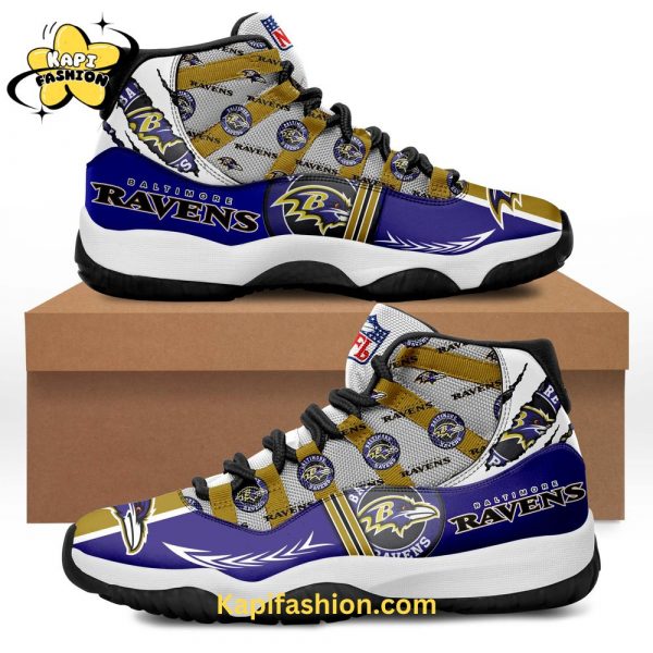 Baltimore Ravens NFL Personalized Air Jordan 11 Limited Edition