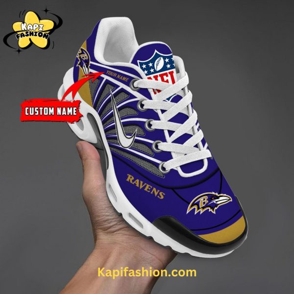 Baltimore Ravens NFL Personalized Air Max White Edition