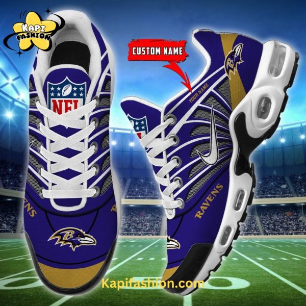 Baltimore Ravens NFL Personalized Air Max White Edition