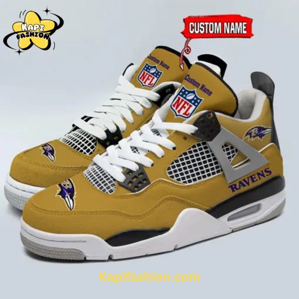 Baltimore Ravens Personalized Air Jordan 4 Limited Edition