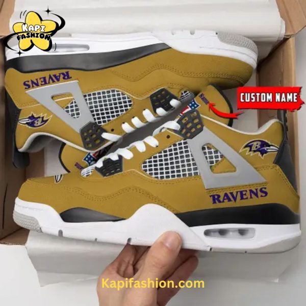 Baltimore Ravens Personalized Air Jordan 4 Limited Edition