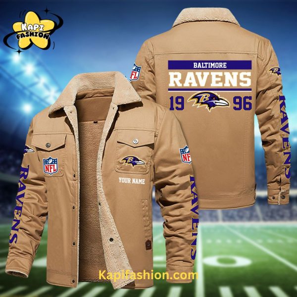 Baltimore Ravens-NFL H111 Fleece Jacket – Gold Edition