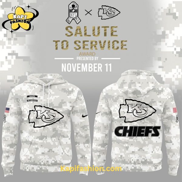 Camo Kansas City Chiefs Salute to Service Club Fleece Pullover Hoodie