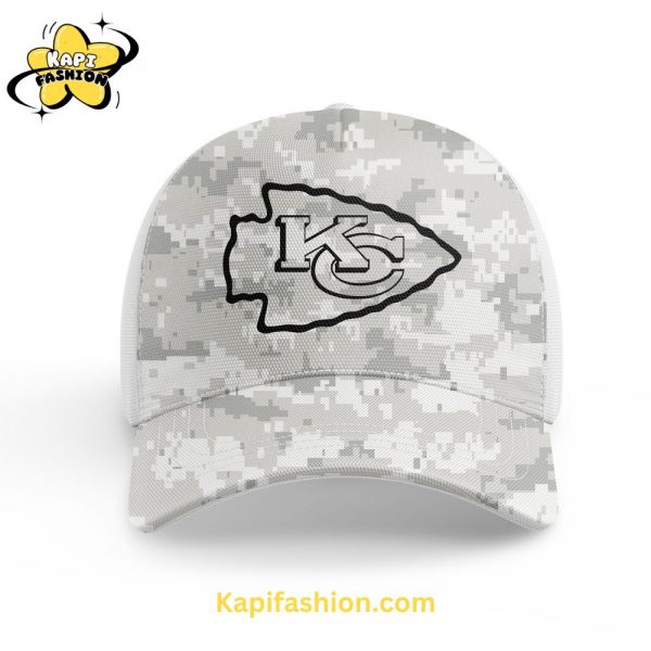 Camo Kansas City Chiefs Salute to Service Club Fleece Pullover Hoodie 5