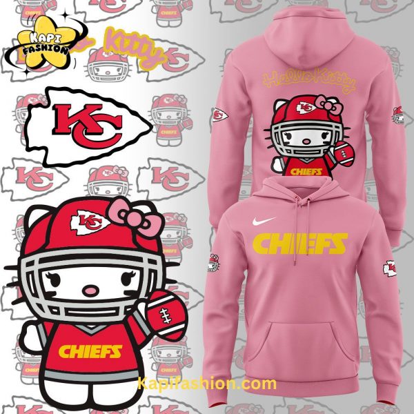 Limited Editon Kansas City Chiefs x Hello Kitty Pink Hoodie