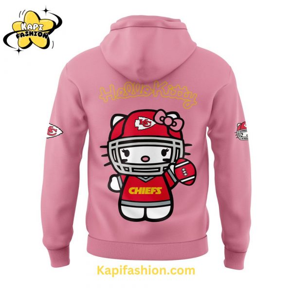 Limited Editon Kansas City Chiefs x Hello Kitty Pink Hoodie 3