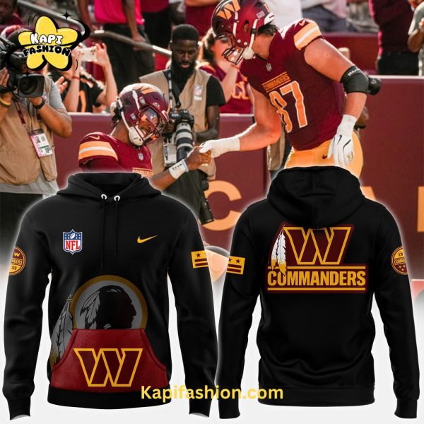 Mens Fanatics Black Washington Commanders Alternmate Helmet Pullover Hoodie V3 4