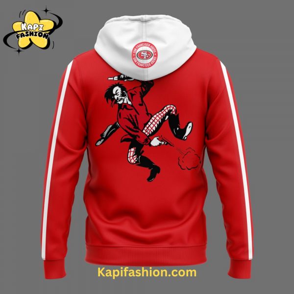 Mens Red San Francisco 49ers Throwback Hoodie Red edition 3