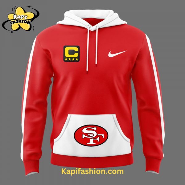 Mens Red San Francisco 49ers Throwback Hoodie Red edition 4