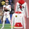 Men’s White San Francisco 49ers Throwback 2024 Hoodie