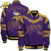 Minnesota Vikings Personalized National Football Conference Bomber Jacket – Black Editon