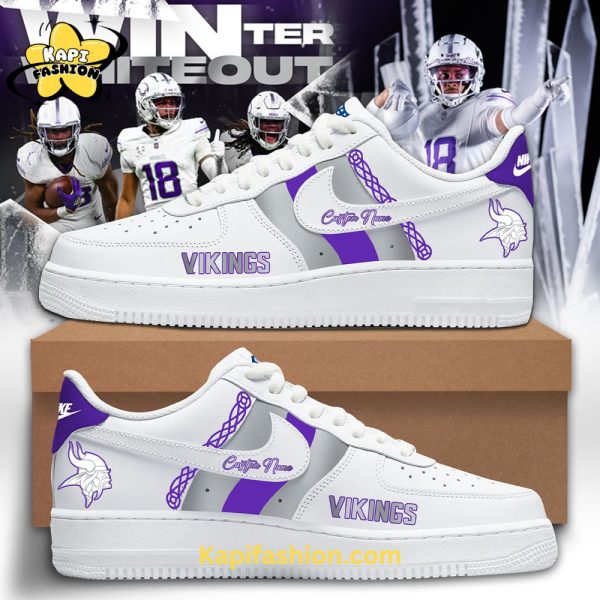 Minnesota Vikings Personalized Nike Air Force 1 2025 LIMITED EDITION