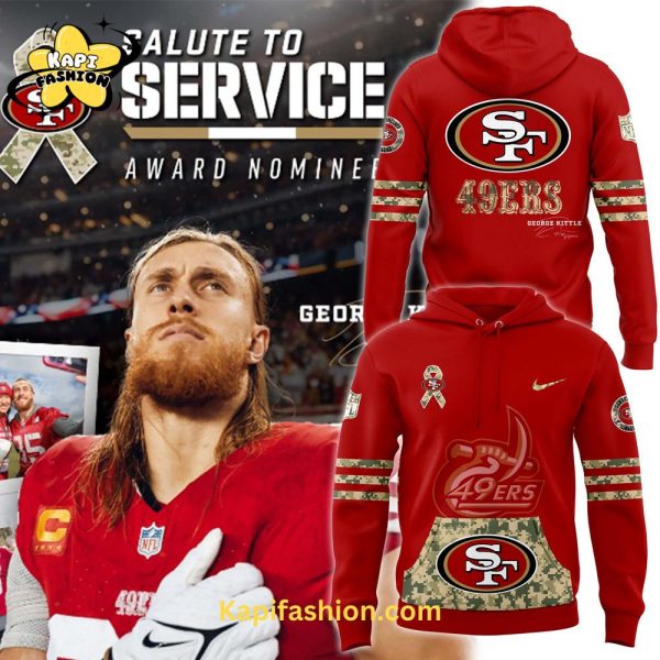 San Francisco 49ers 2024 Salute to Service featuring George Kittle’s Signature Hoodie