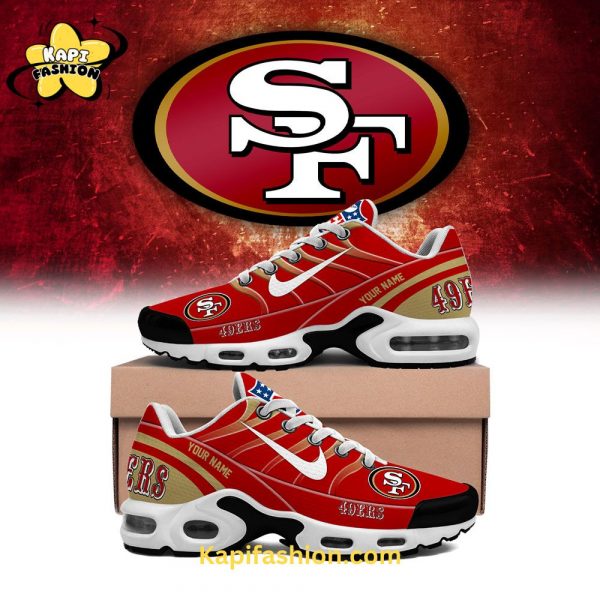 San Francisco 49ers Air Max Personalized Red and White