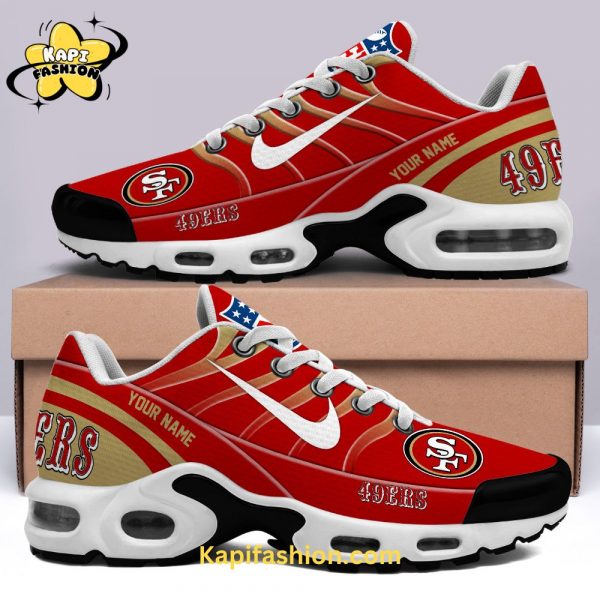 San Francisco 49ers Air Max Personalized Red and White 3 1