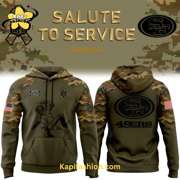 San Francisco 49ers Camo 2024 Salute to Service Club Fleece Pullover Hoodie