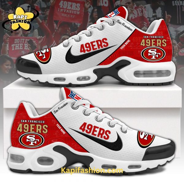 San Francisco 49ers Personalized Air Max Limited White plus Red Edition