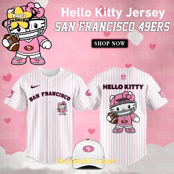 San Francisco 49ers X Kitty Pink Jersey Limited Vertical stripes Edition