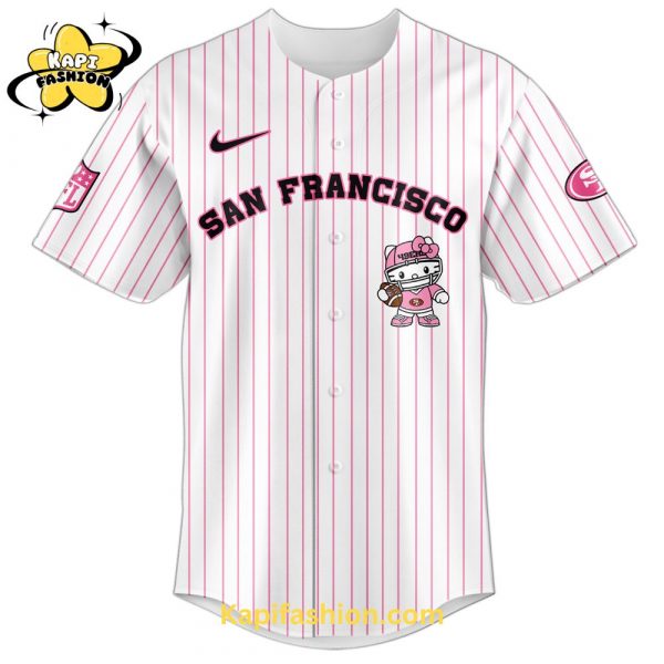 San Francisco 49ers X Kitty Pink Jersey Limited Vertical stripes Edition