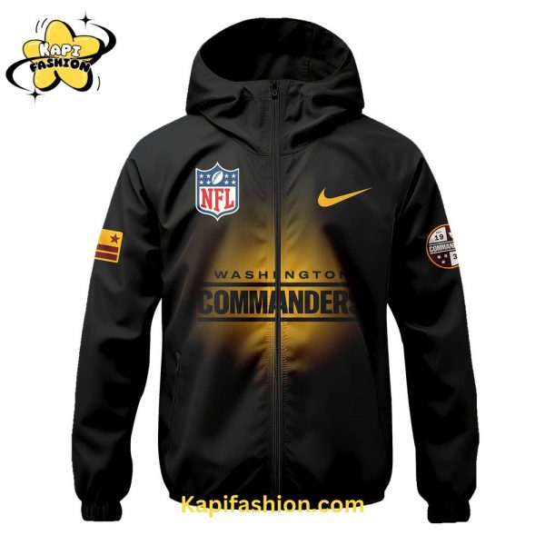 Washington Commanders Nike 2024 Black threads Premium Limited Pullover Wind Jacket