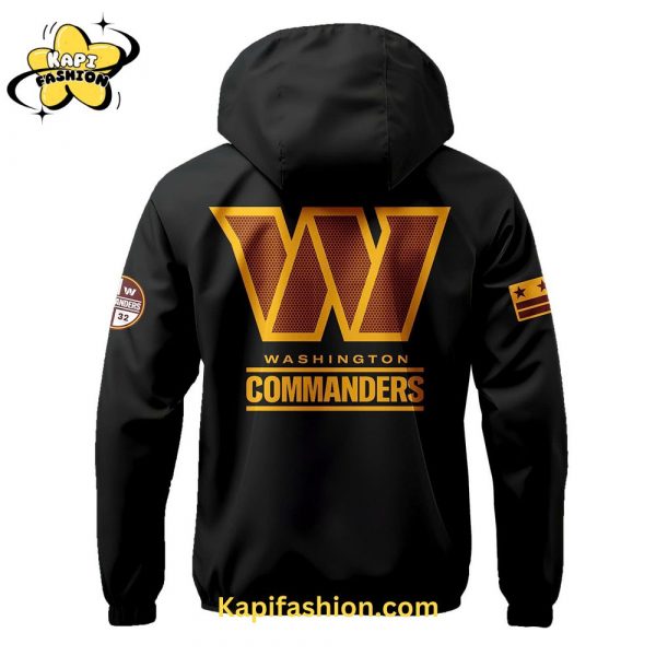 Washington Commanders Nike 2024 Black threads Premium Limited Pullover Wind Jacket 3