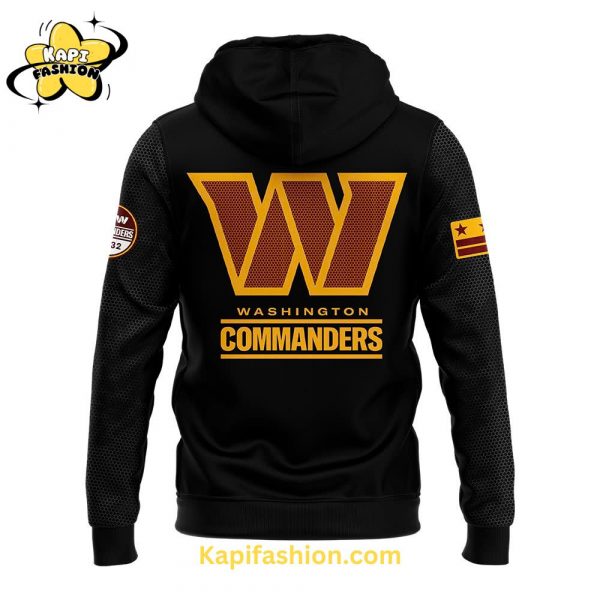 Washington Commanders Nike 2024 Black threads Premium Limited Pullover Zip Hoodie 3