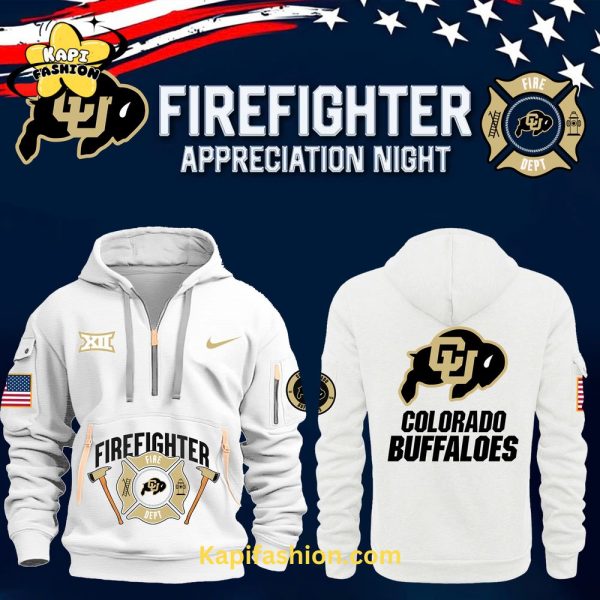 Colorado Buffaloes Firefighter Appreciation Night Premium Limited Quarter Zip Hoodie