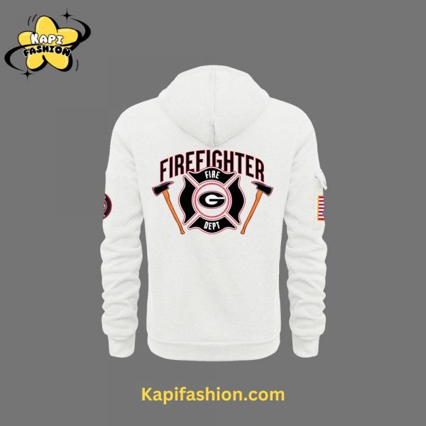 Georgia Bulldogs Firefighter Appreciation Night Premium Limited Quarter Zip Hoodie 3