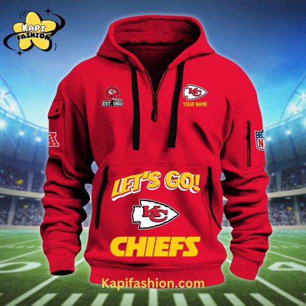 Kansas City Chiefs Lets go Quarter Zip Hoodie