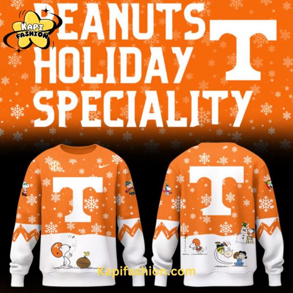 Limited Edition Tennessee Football Peanuts Holiday Speciality Snow Sweatshirt