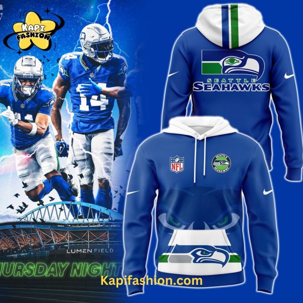 Men’s Nike Royal Seattle Seahawks Throwback Game Hoodie