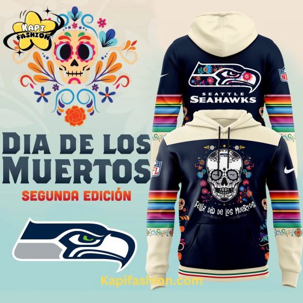 Men’s Nike Seattle Seahawks 2024 NFL Dia De Los Muertos Premium Limited Pullover Hoodie