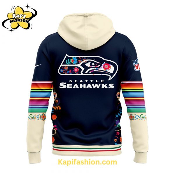 Mens Nike Seattle Seahawks 2024 NFL Dia De Los Muertos Premium Limited Pullover Hoodie 3