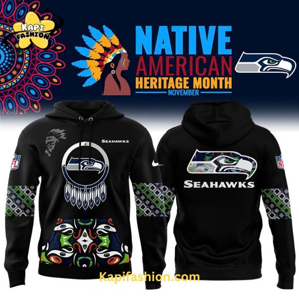 Men’s Nike Seattle Seahawks 2024 Native American Heritage Month Premium Limited Pullover Hoodie