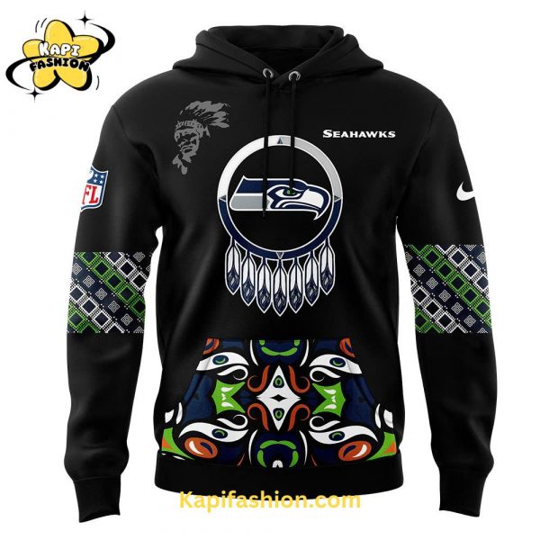 Men’s Nike Seattle Seahawks 2024 Native American Heritage Month Premium Limited Pullover Hoodie