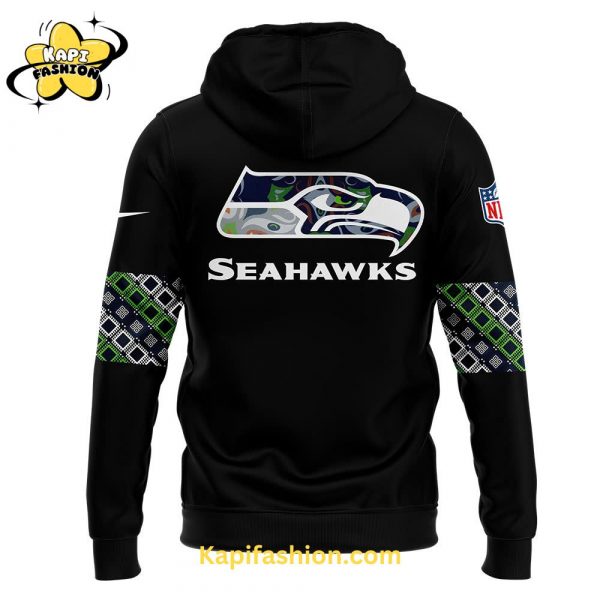 Mens Nike Seattle Seahawks 2024 Native American Heritage Month Premium Limited Pullover Hoodie 3