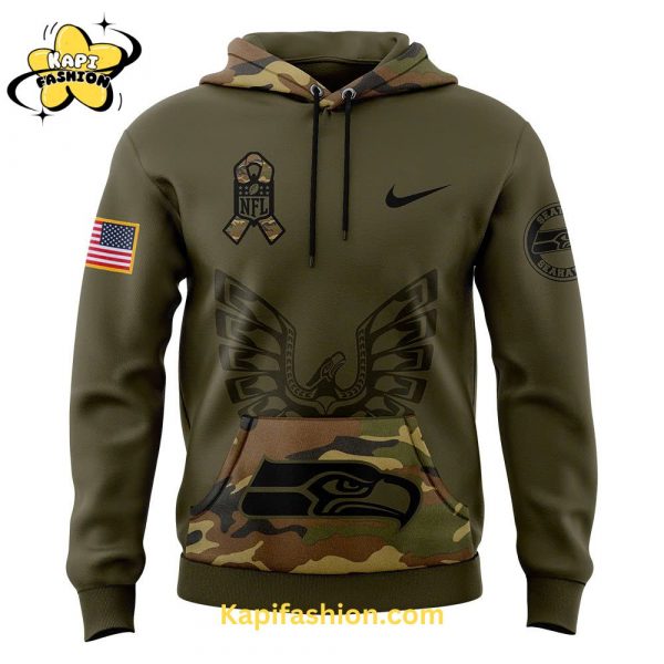 Men’s Seattle Seahawks Nike Camo 2024 Salute to Service Club Fleece Pullover Hoodie V2