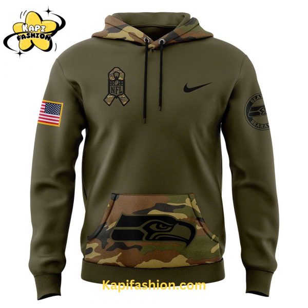 Men’s Seattle Seahawks Nike Camo 2024 Salute to Service Club Fleece Pullover Hoodie V3