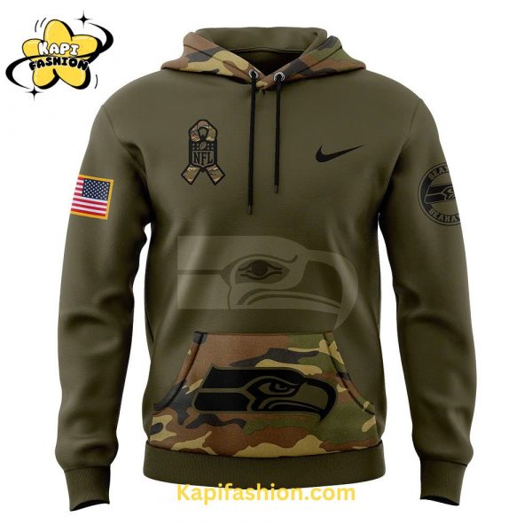 Men’s Seattle Seahawks Nike Camo 2024 Salute to Service Club Fleece Pullover Hoodie V4