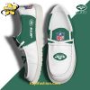 Philadelphia Eagles Skull Grey Canvas Loafer Shoes Custom Your Name