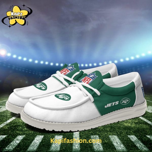 New York Jets White Canvas Loafer Shoes Custom Your Name 4