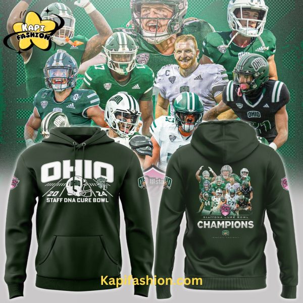 Ohio Bobcats Cure Bowl Champions Special Edition Black Hoodie v3