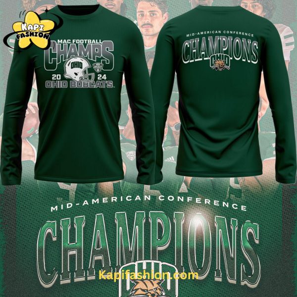 Ohio Bobcats Special Edition 2024 MAC Champions  Long sleeve Shirt