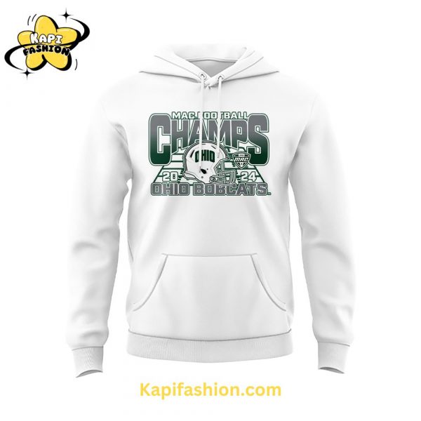 Ohio Bobcats Special Edition 2024 MAC Champions White Hoodie