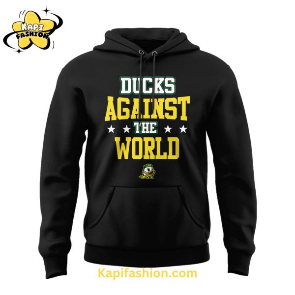 Oregon Ducks Against The World Team Hoodie Black Edition