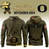 Oregon Ducks Football Nike Camo Salute to Service Club Fleece Pullover Hoodie V1